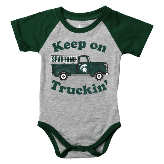 Michigan State Spartans Infant SS Raglan Hopper