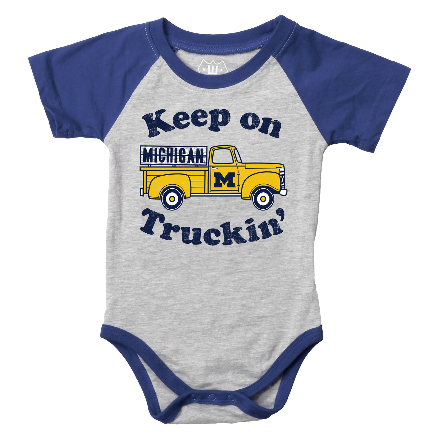 Michigan Wolverines Infant SS Raglan Hopper