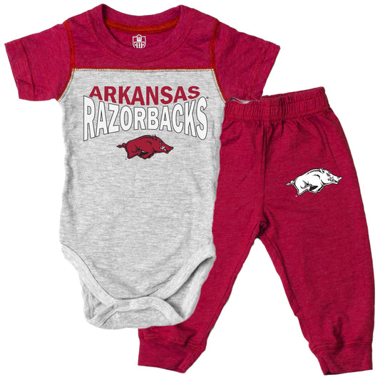 Arkansas Razorbacks Infant SS Hopper and Pant Set
