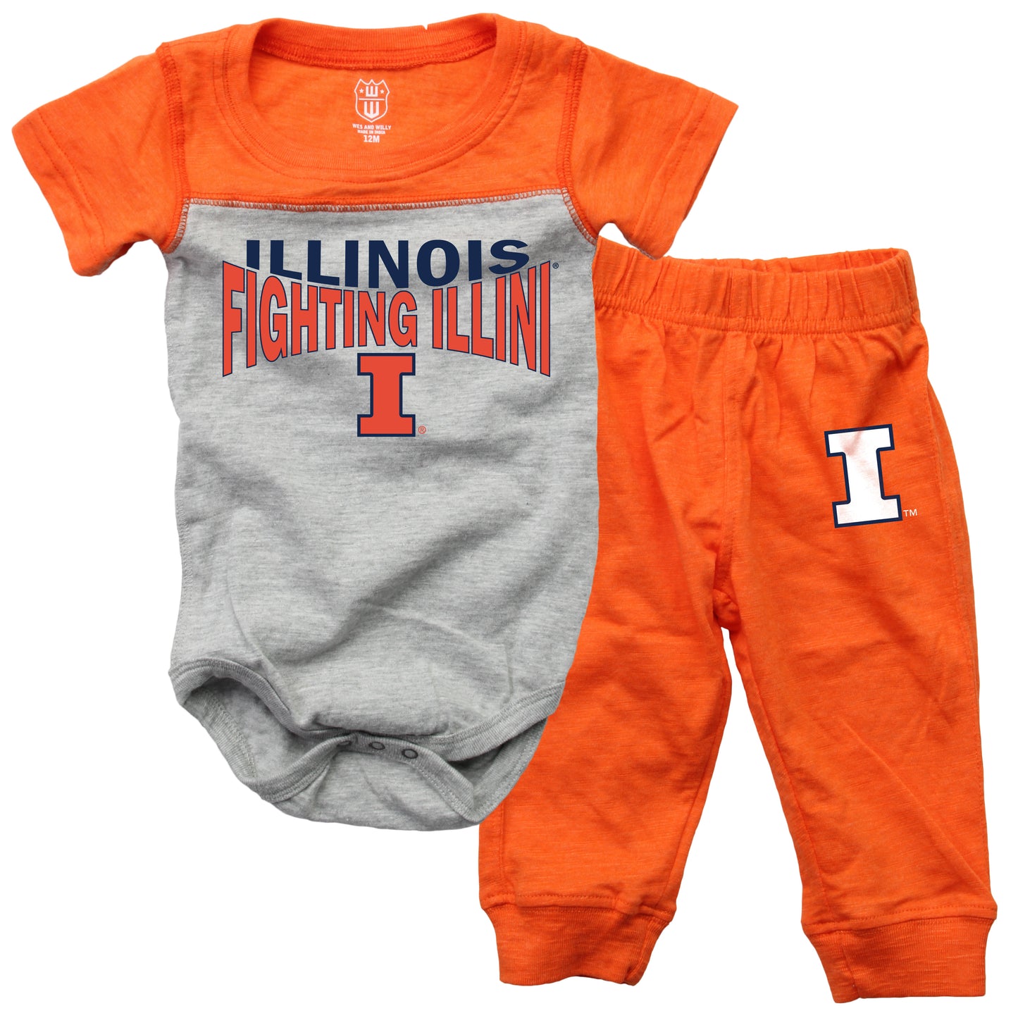 Illinois Fighting Illini Infant SS Hopper and Pant Set