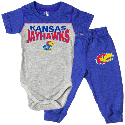 Kansas Jayhawks Infant SS Hopper and Pant Set
