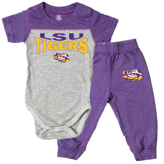 LSU Tigers Infant SS Hopper and Pant Set