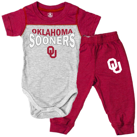 Oklahoma Sooners Infant SS Hopper and Pant Set