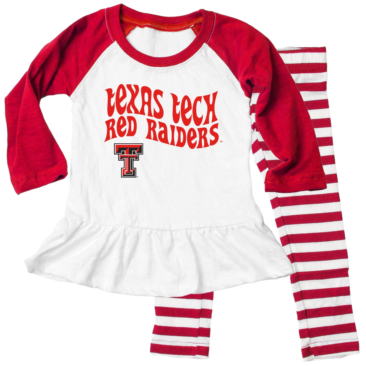 Texas Tech Red Raiders NCAA Infant Girls Ruffle Raglan Set