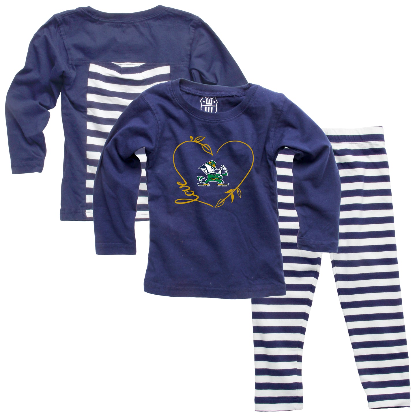 Notre Dame Fighting Irish Infant Girls Stripe Set