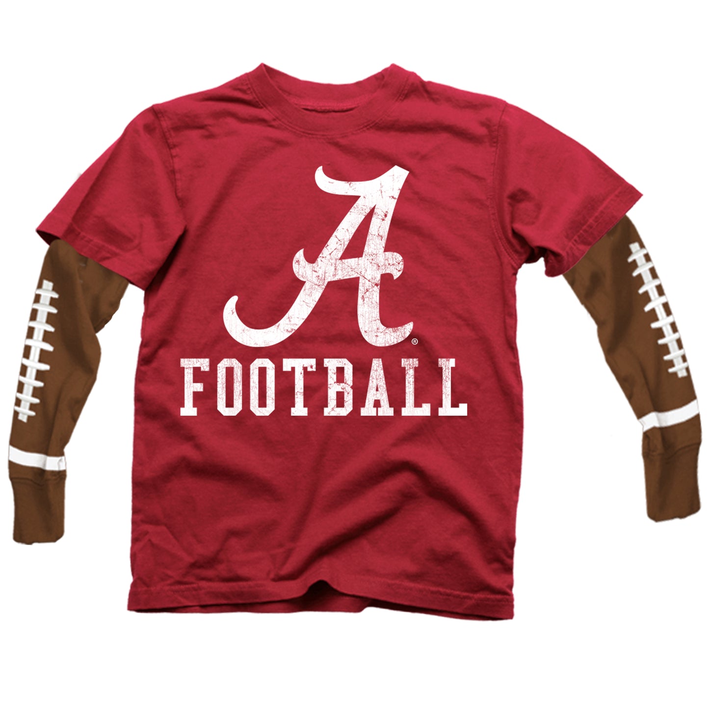 Alabama Crimson Tide Youth Boys Football Sleeve Tee