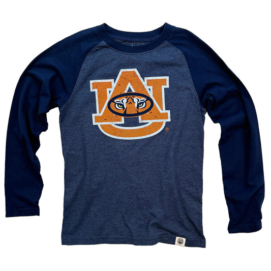 Auburn Tigers Heathered LS Raglan