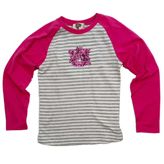 Auburn Tigers Youth Sequin Raglan