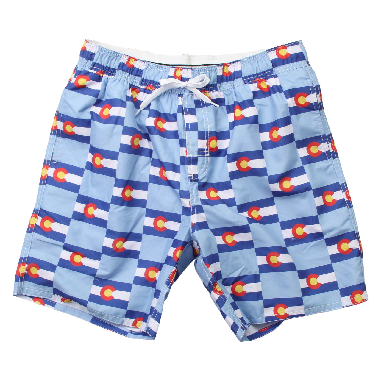 Men's Allover Print Colorado Flag Swim Trunk