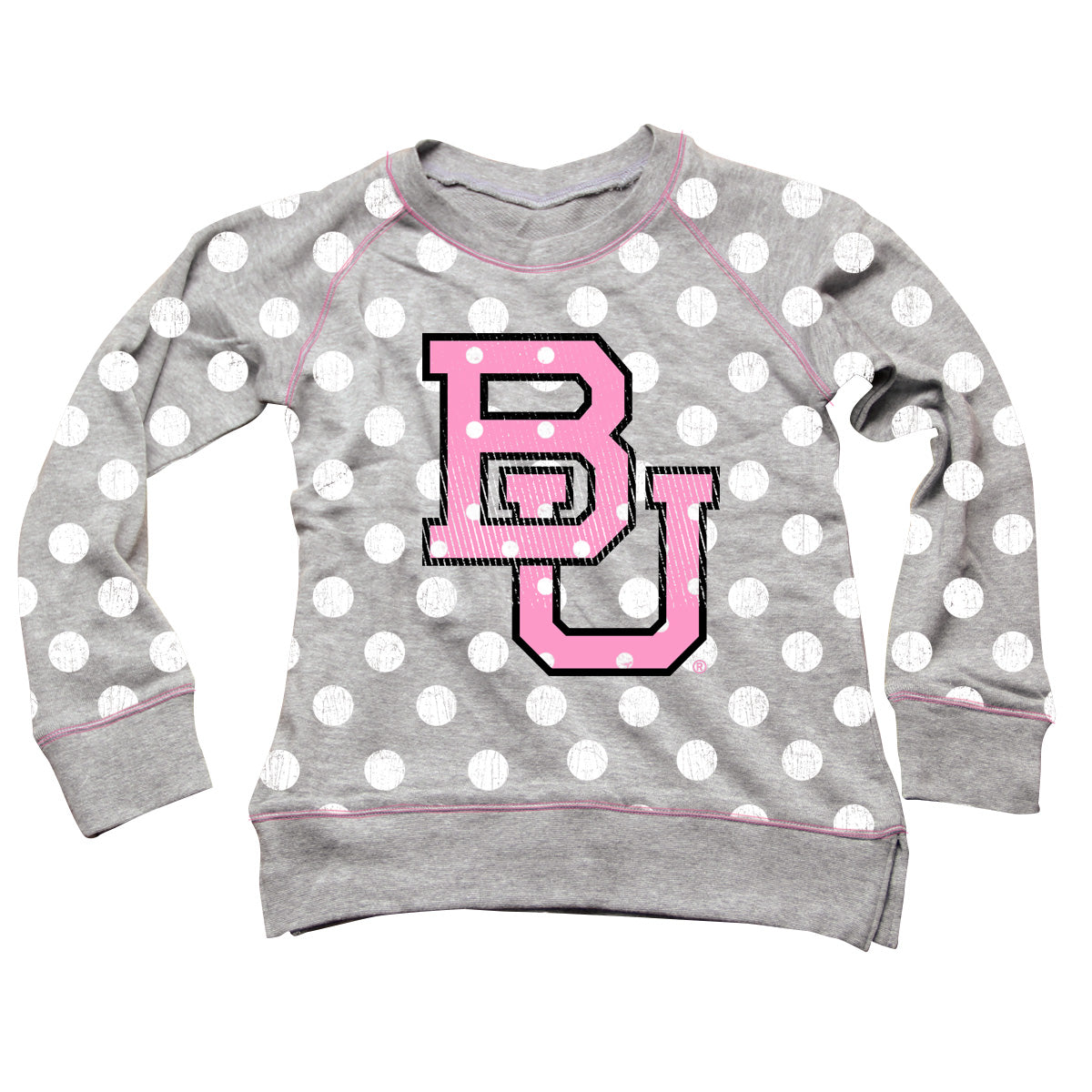 Baylor Bears Youth Girls Polka Dot Sweatshirt