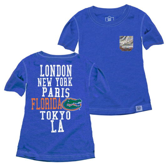 Florida Gators Youth Girls Sparkle Pocket Tee