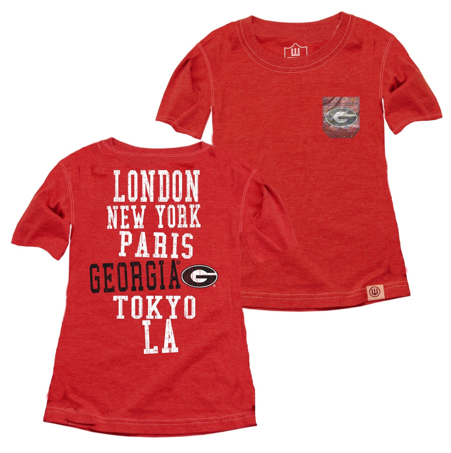 Georgia Bulldogs youth Sparkle Pocket Tee