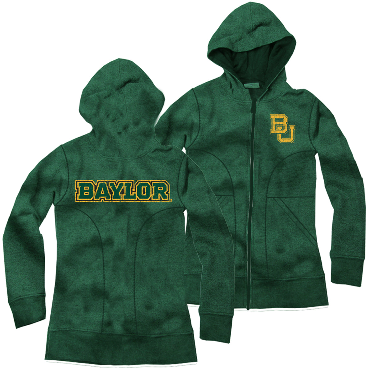 Baylor Bears Youth Girls French Terry Zipper Hoodie