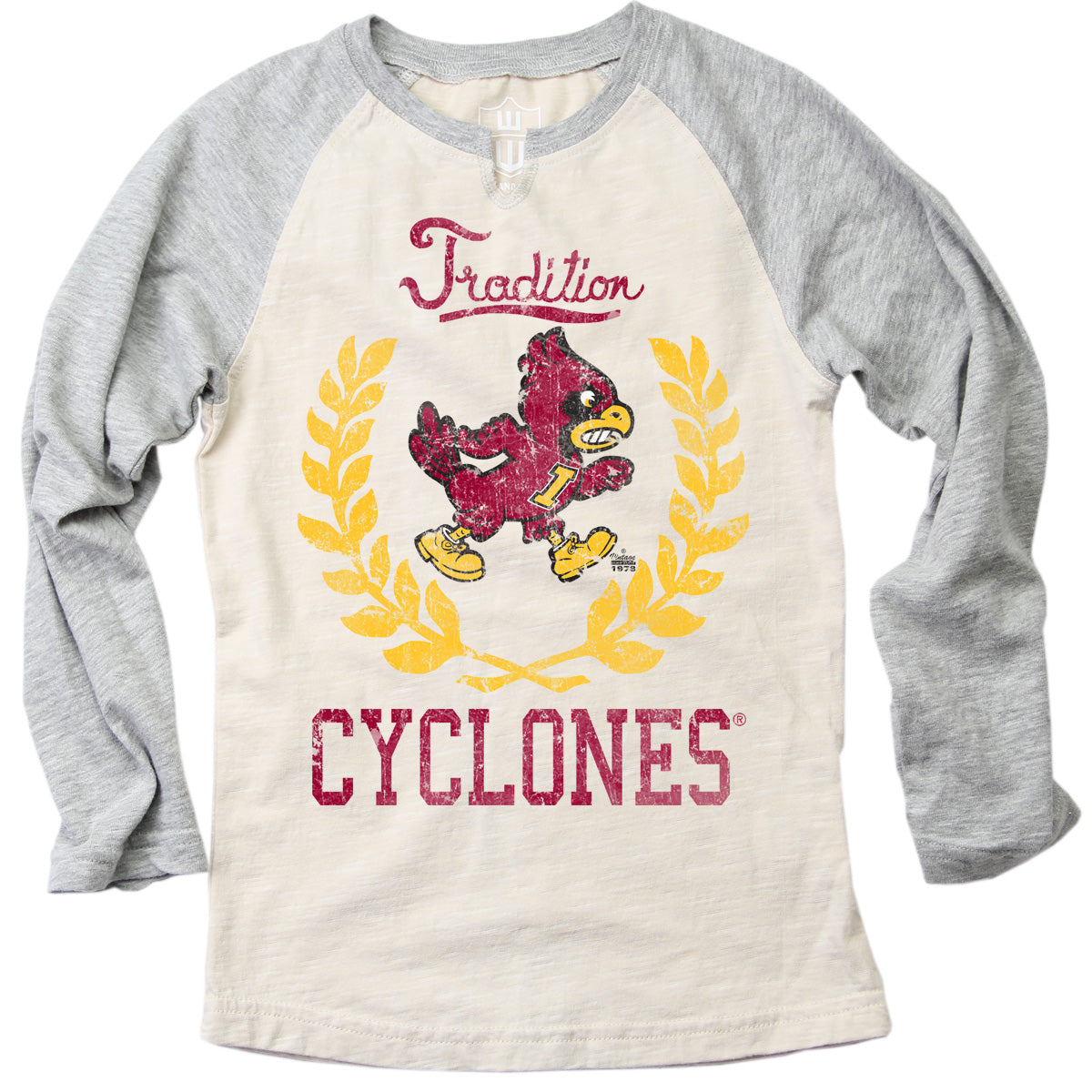 Iowa State Cyclones Youth Girls V-Neck Raglan