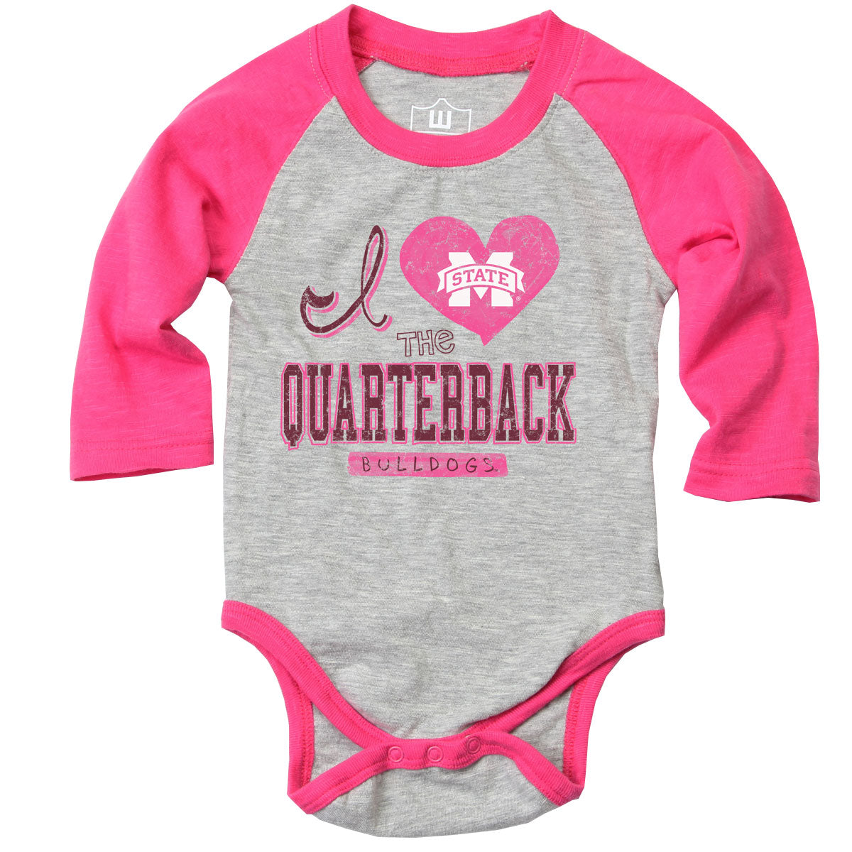 Mississippi State Bulldogs youth Raglan Bodysuit