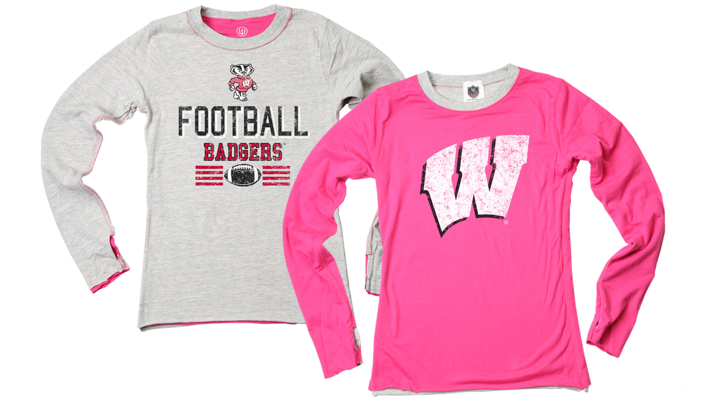 Wisconsin Badgers Youth Girls Inside Out Tee