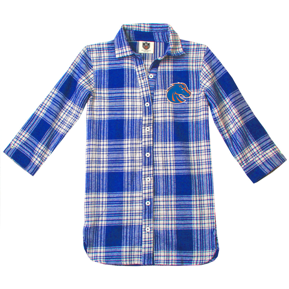 Boise State Bronco's Youth Girls Plaid Dress