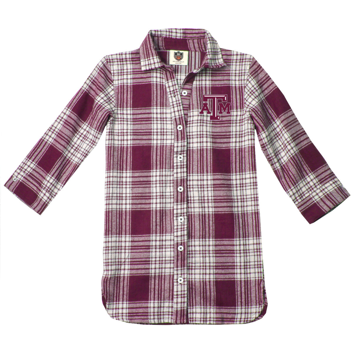 Texas A&M Aggies Youth Girls Plaid Dress