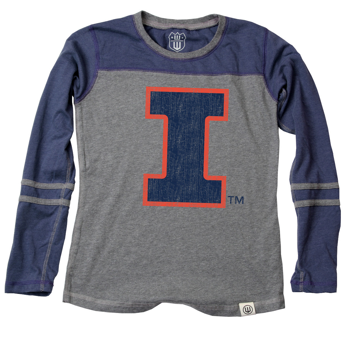 Illinois Fighting Illini Youth Girls Blended Jersey Top