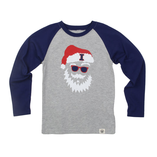 Illinois Fighting Illini Youth Santa Raglan