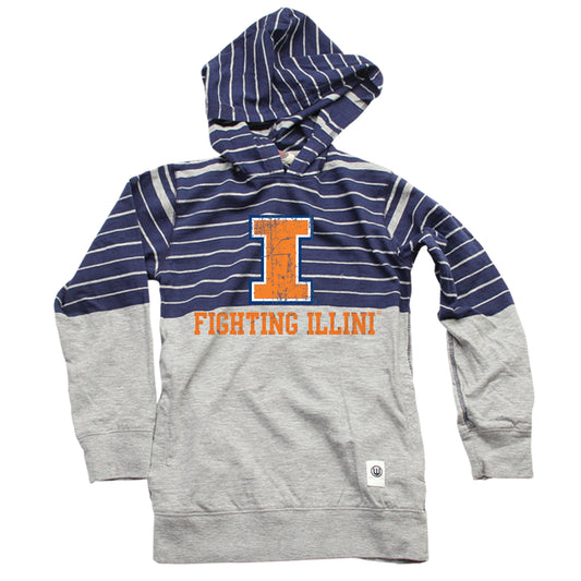 Illinois Fighting Illini Youth Boys Stripe Slub Hoodie