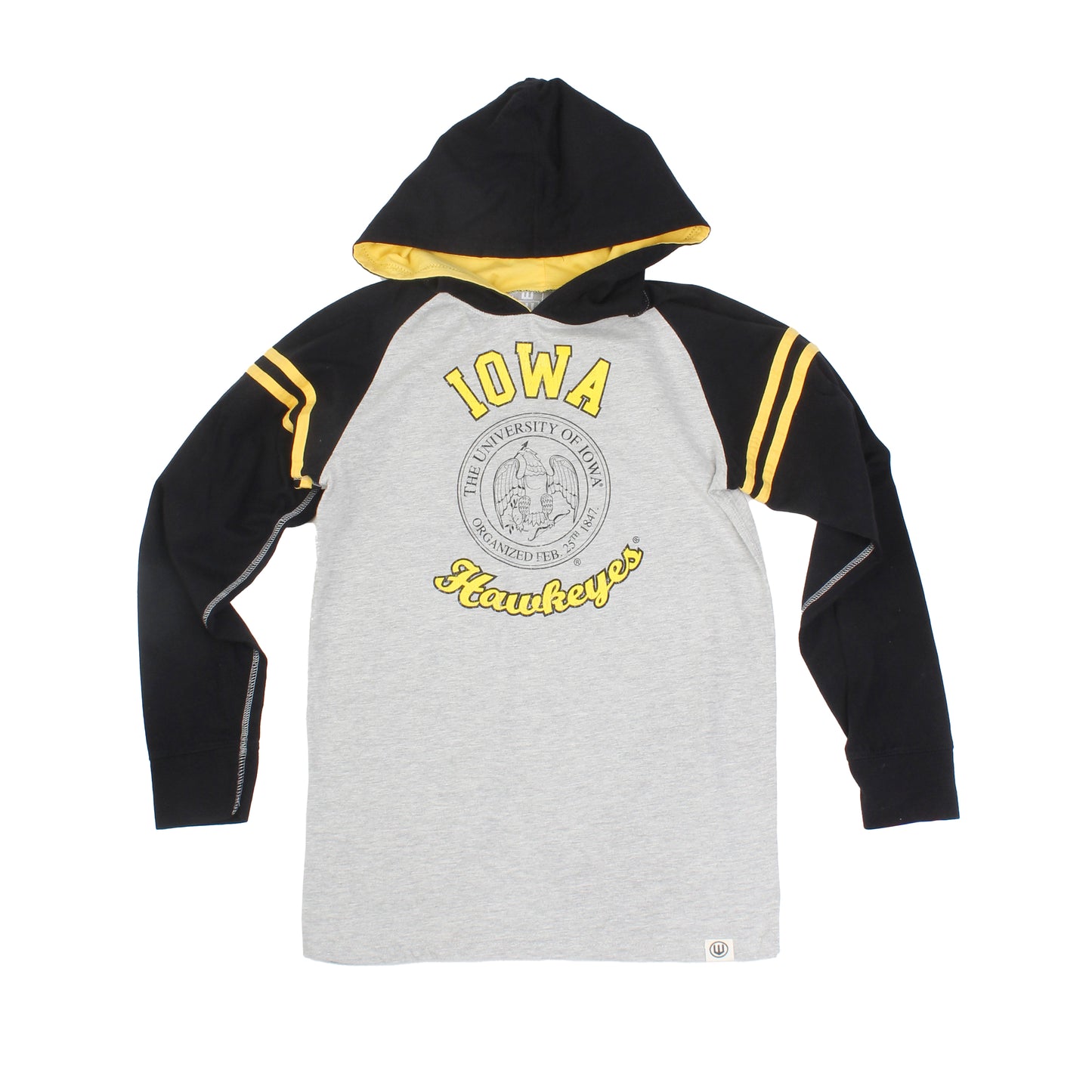 Iowa Hawkeyes Youth Hooded Raglan