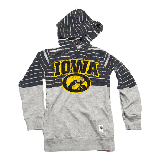 Iowa Hawkeyes Youth Boys Stripe Slub Hoodie