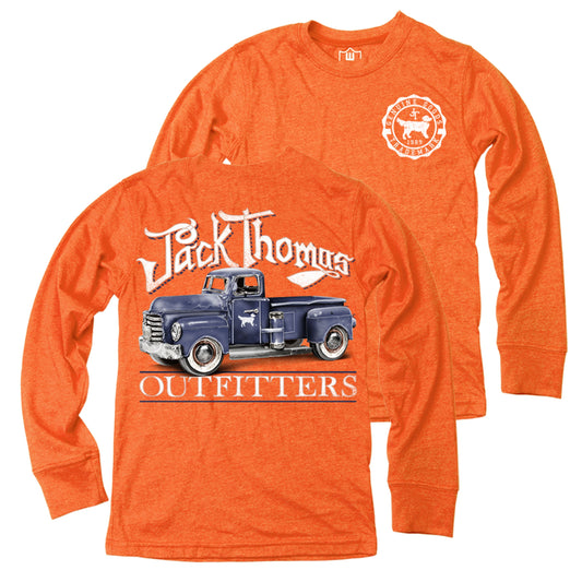 Jack Thomas Youth Boys Vintage Truck LS Tee