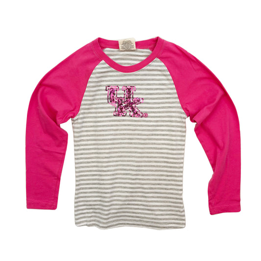 Kentucky Wildcats Youth Sequin Raglan