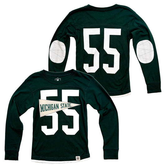 Michigan State Spartans Youth Pennant LS Jersey