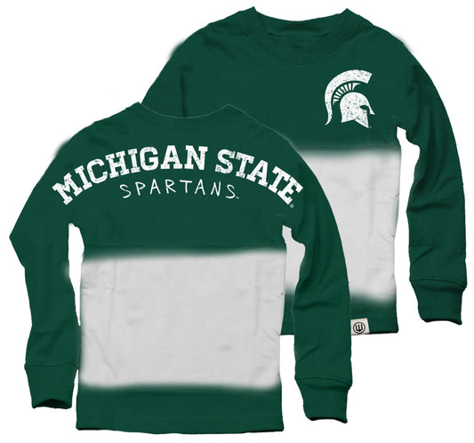 Michigan State Spartans Youth Girls Dip Dyed Spirit Tee