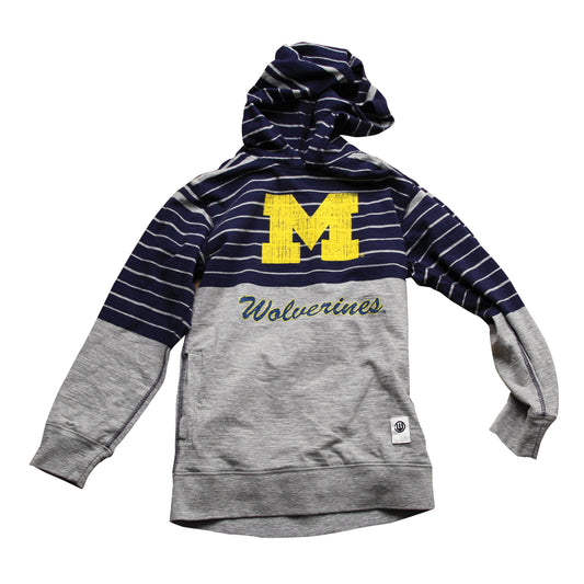 Michigan Wolverines Youth Boys Stripe Slub Hoodie