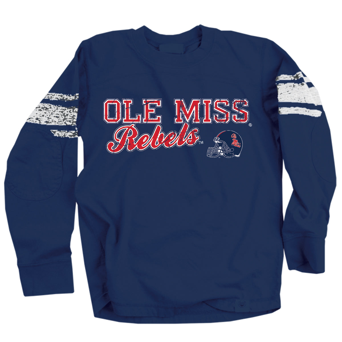 Ole Miss Rebels Youth Striped Long Sleeve Jersey - Blueberry