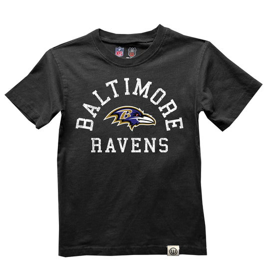 Baltimore Ravens NFL Kids Short Sleeve Organic Cotton Tee Shirt - Black