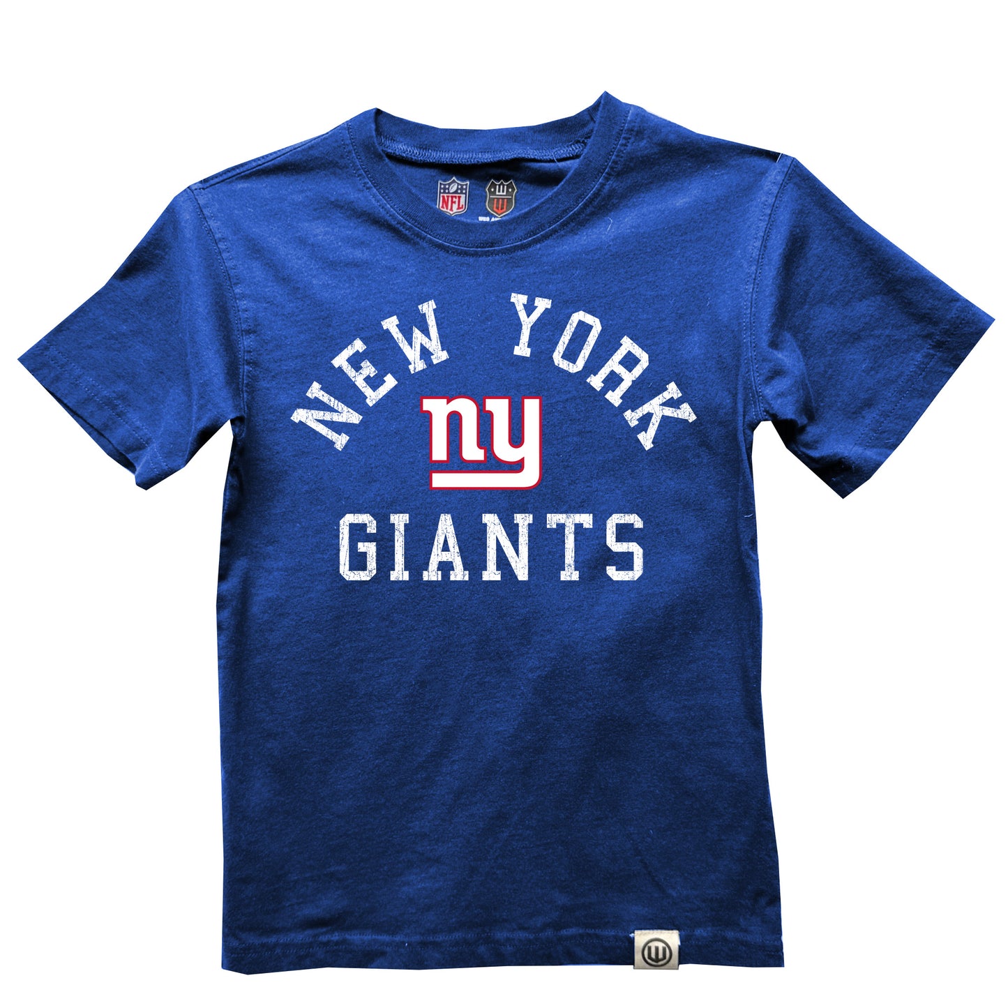 New York Giants NFL Kids Short Sleeve Organic Cotton Tee Shirt - Giants Blue