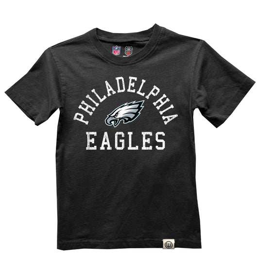 Philadelphia Eagles NFL Kids Short Sleeve Organic Cotton Tee Shirt - Black