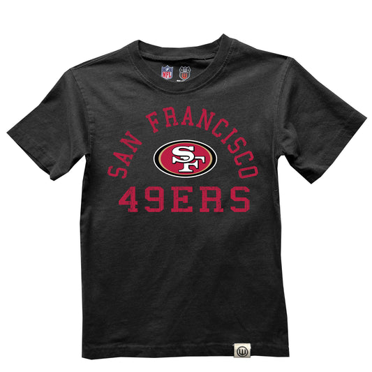 San Francisco 49er's NFL Kids Short Sleeve Organic Cotton Tee Shirt - Black