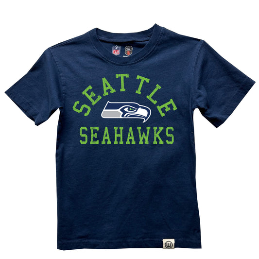 Seattle Seahawks NFL Youth Boys Organic Cotton Tee-Navy