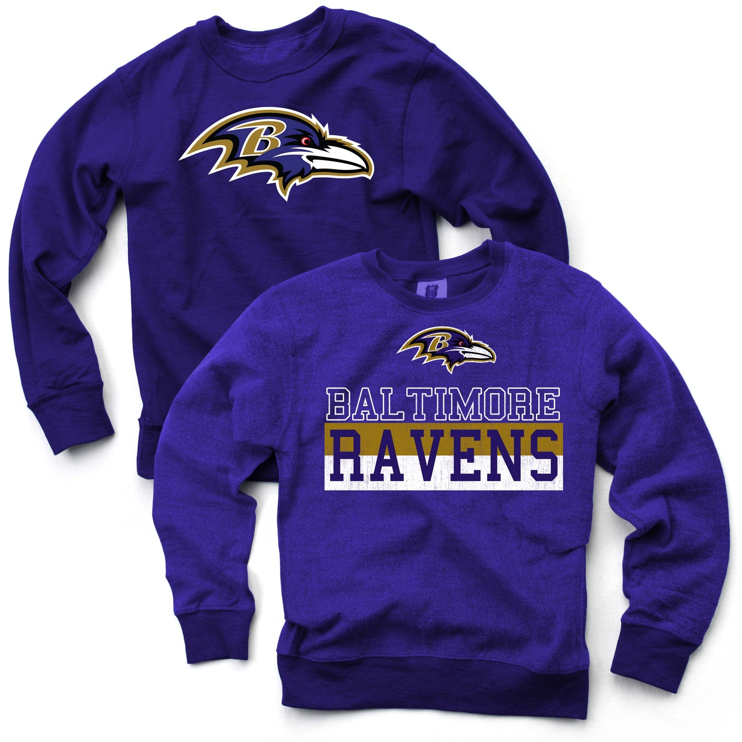 Baltimore Ravens NFL Youth Boys Reversible Fleece Top-Purple