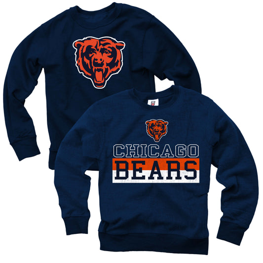 Chicago Bears NFL Youth Boys Reversible Fleece Top-Navy