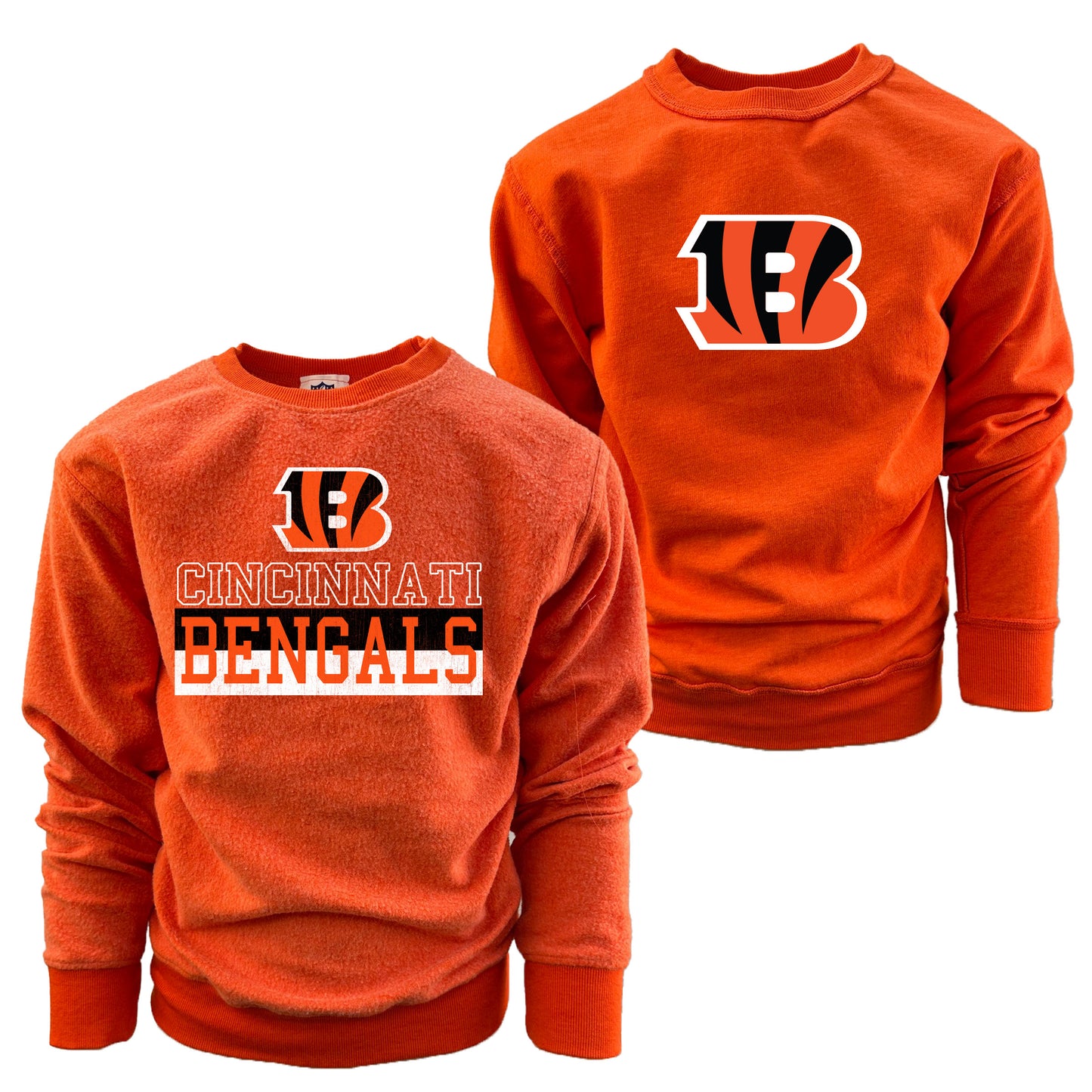 Cincinnati Bengals NFL Youth Boys Reversible Fleece Top-Orange