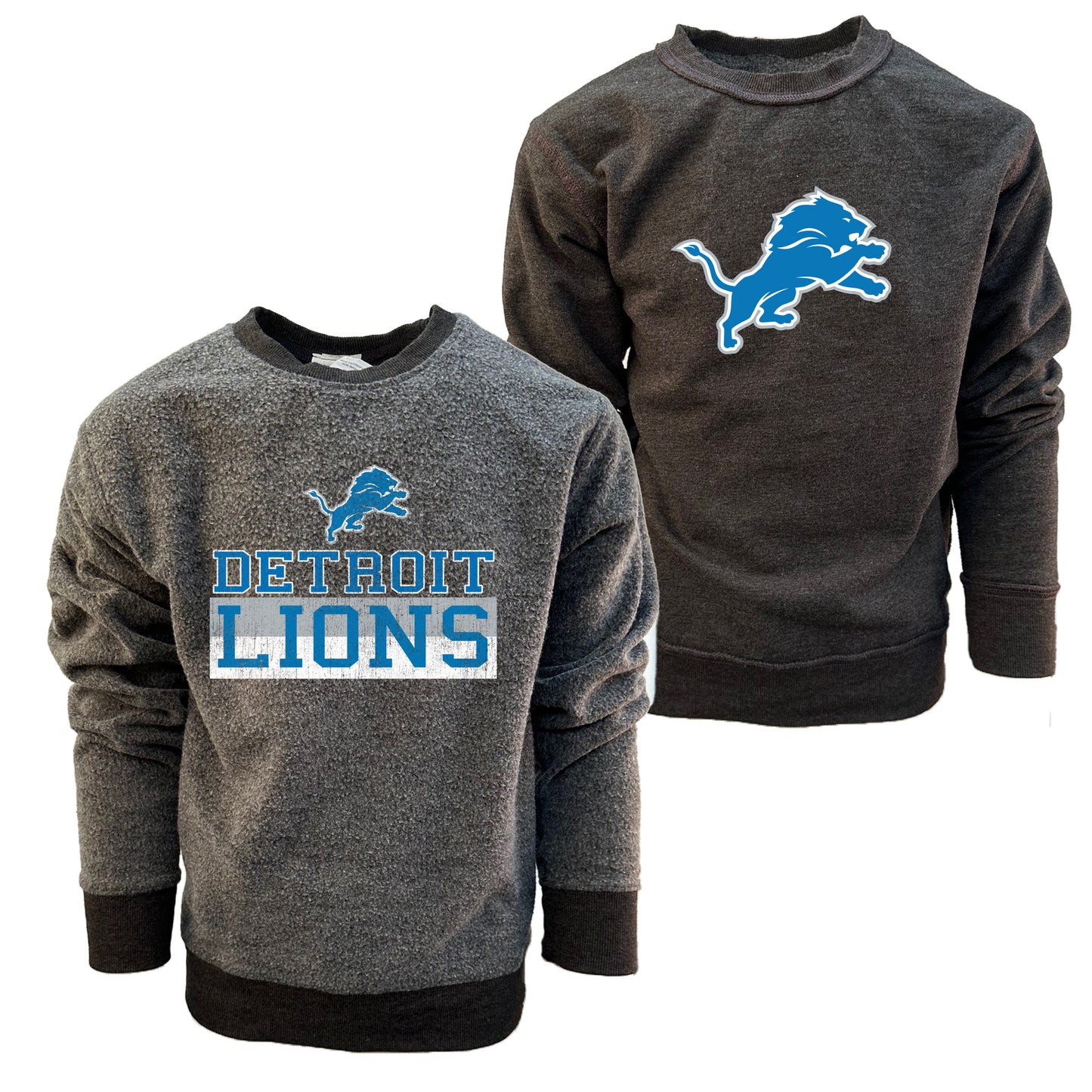 Detroit Lions NFL Youth Boys Reversible Fleece Top-Black