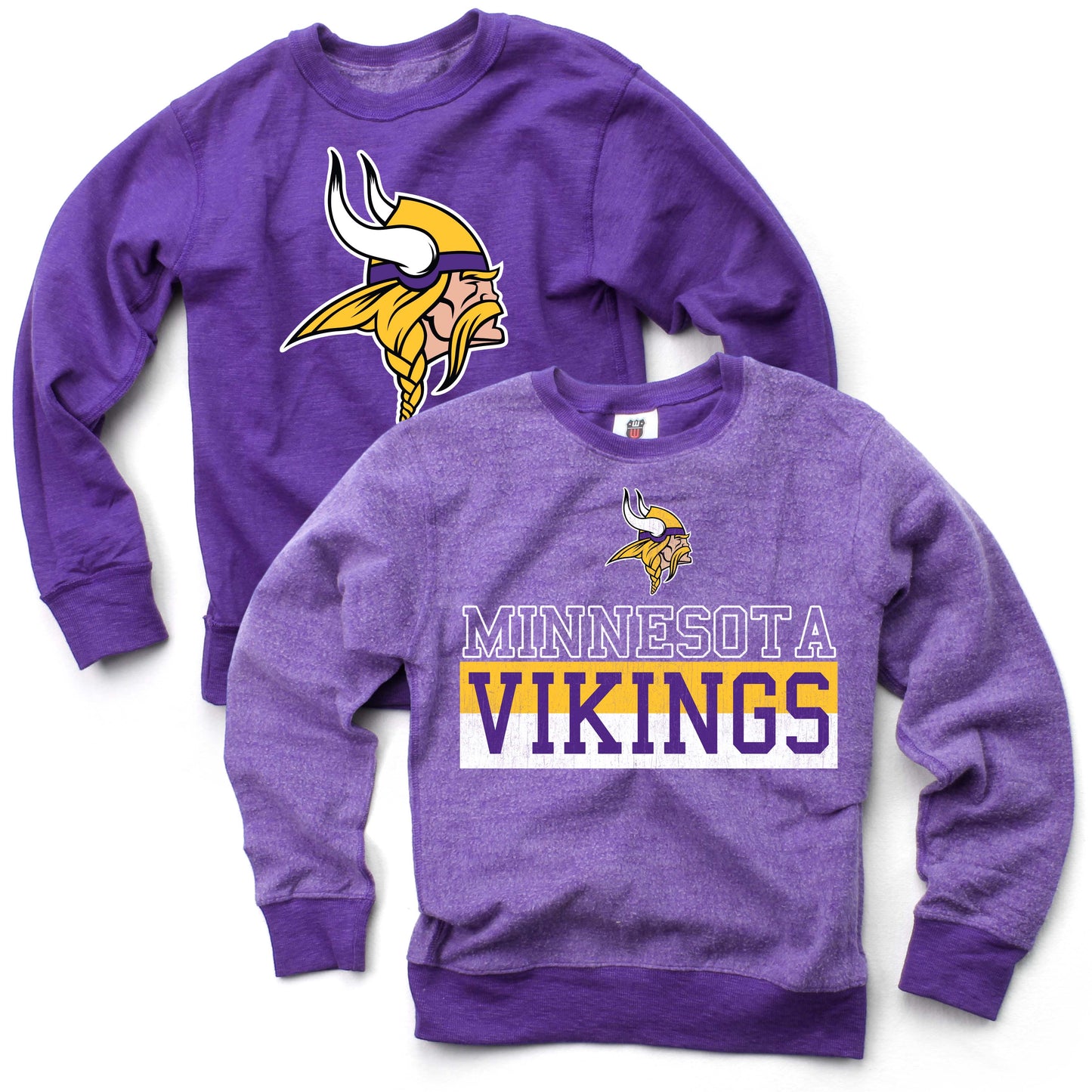 Minnesota Vikings NFL Youth Boys Reversible Fleece Top-Purple