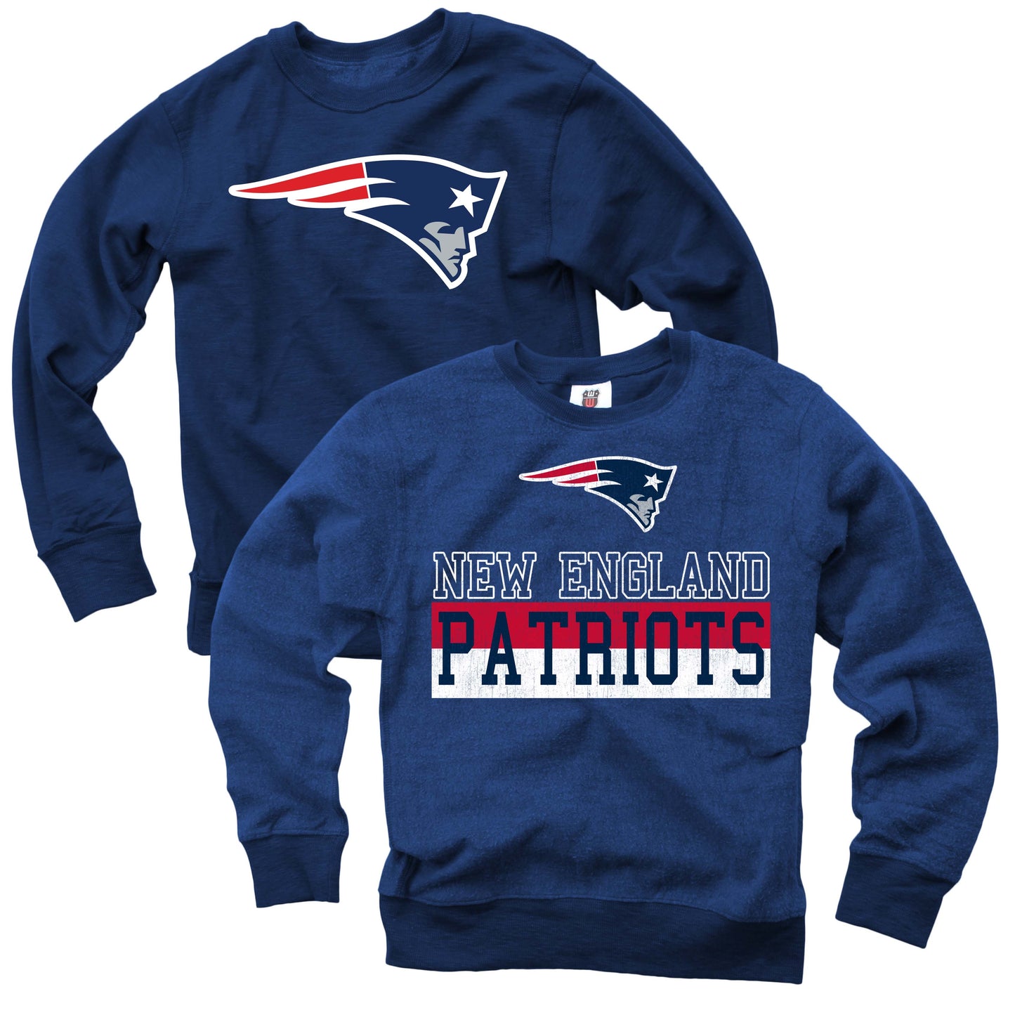 New England Patriots NFL Youth Boys Reversible Fleece Top-Navy