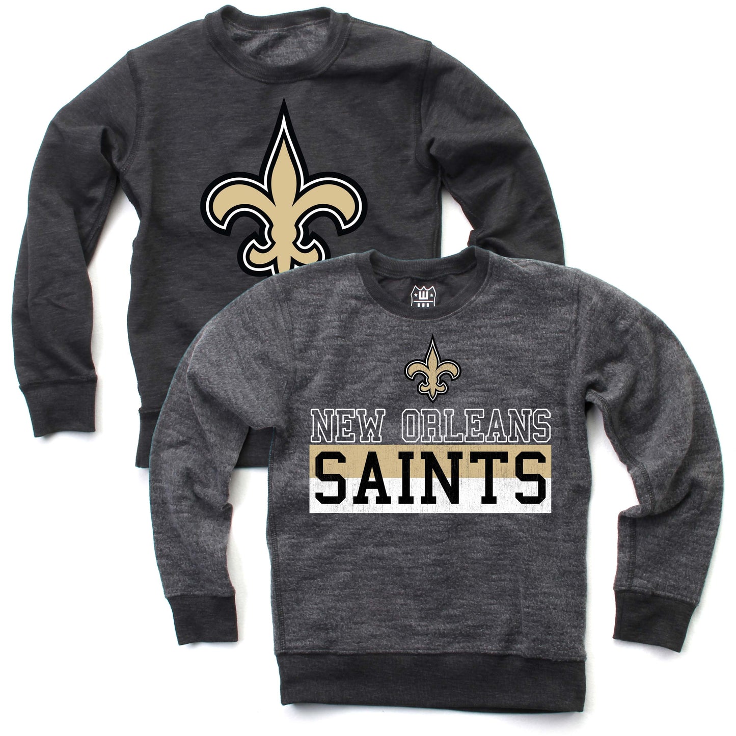 New Orleans Saints NFL Youth Boys Reversible Fleece Top-Black