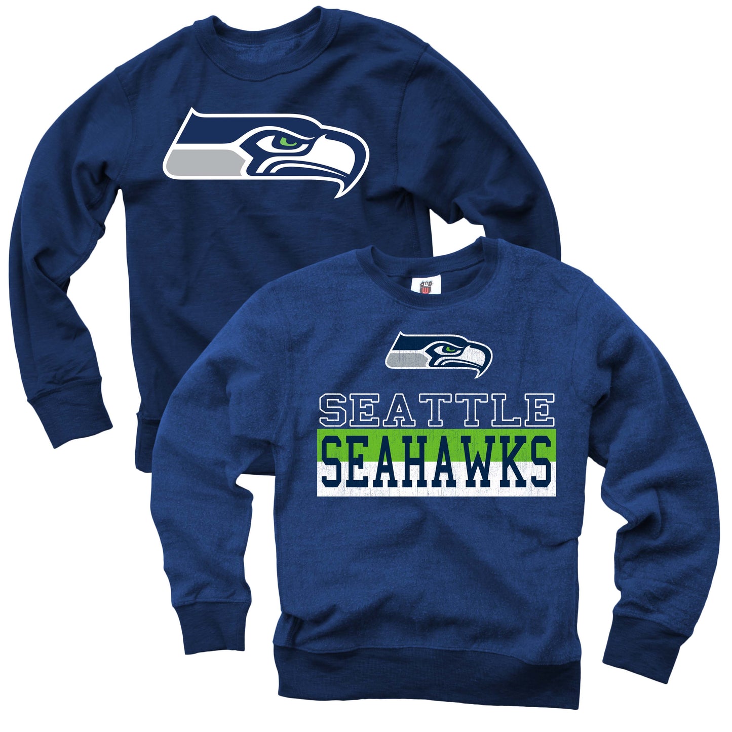 Seattle Seahawks NFL Youth Boys Reversible Fleece Top-Navy