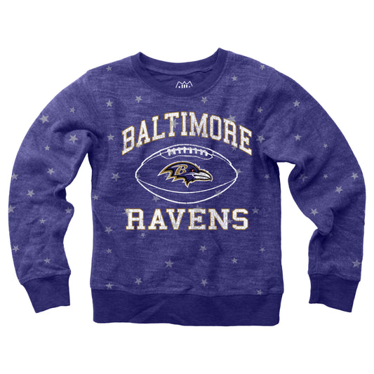 Baltimore Ravens NFL Youth Girls Reverse Fleece Sweatshirt