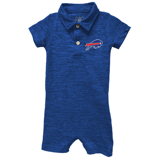 Buffalo Bills NFL Infant Cloudy Yarn Polo Romper