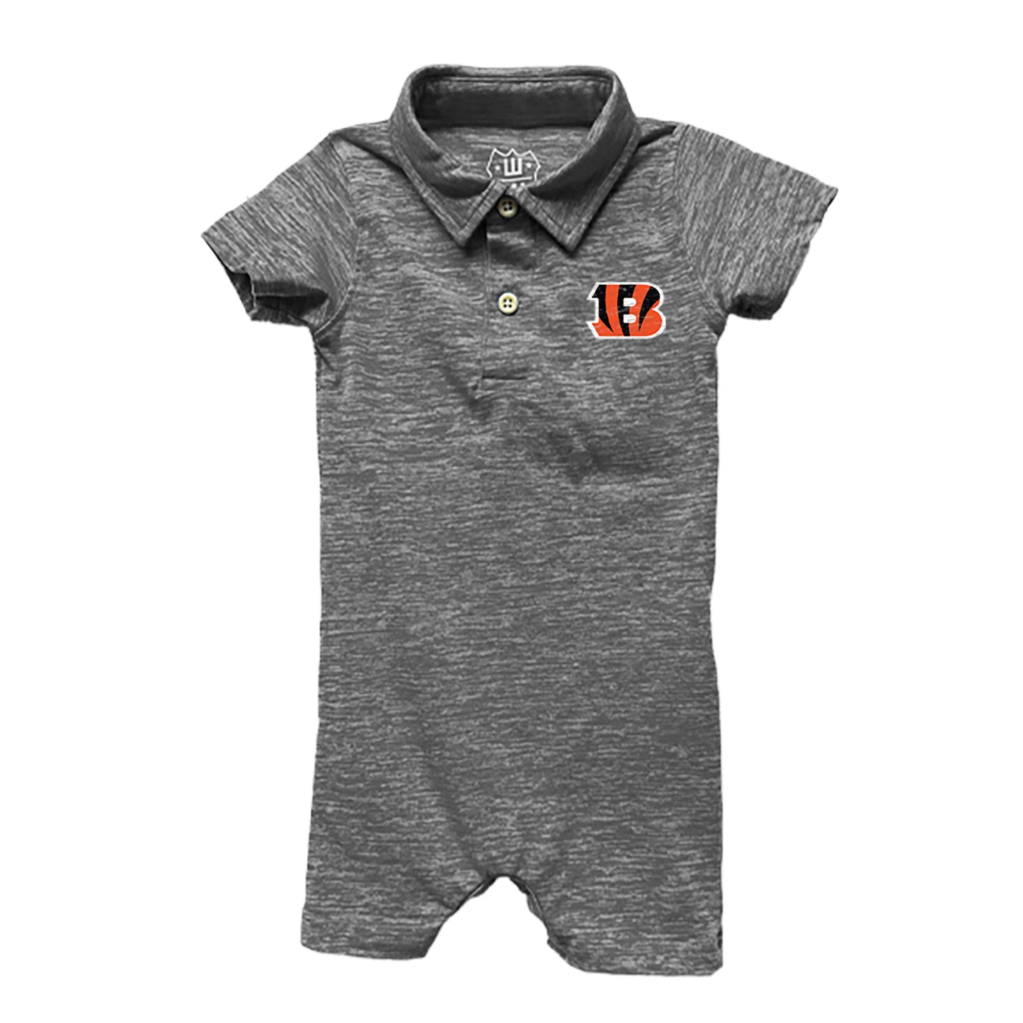 Cincinnati Bengals NFL Infant Cloudy Yarn Polo Romper