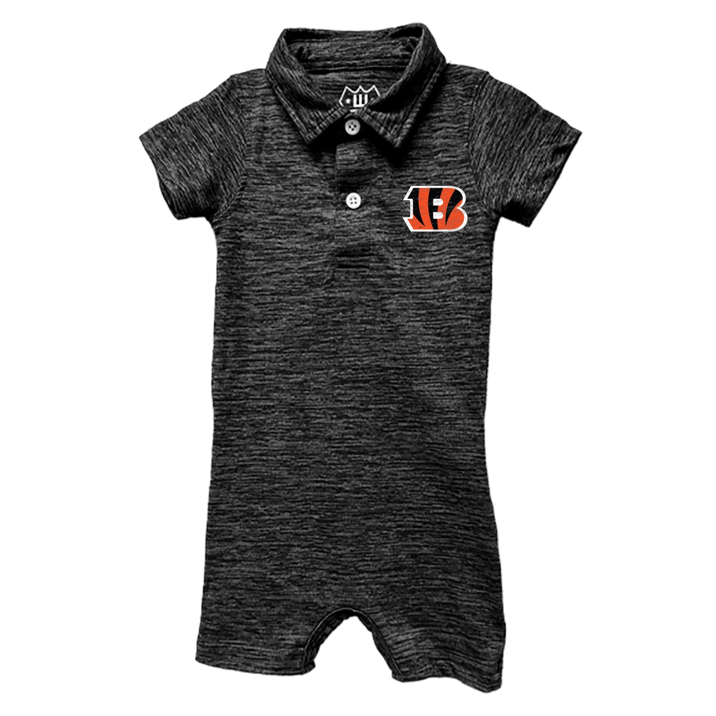 Cincinnati Bengals NFL Infant Cloudy Yarn Polo Romper